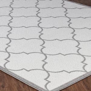 Tapis MOAB Gris - Blanc - Matière plastique - Textile - 160 x 1 x 220 cm