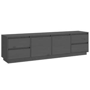 TV-Schrank D332 Grau - Massivholz - 37 x 48 x 176 cm