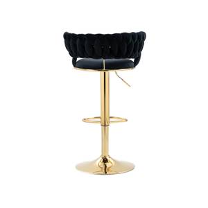 Barhocker FlowerDiana (2er Set) Schwarz - Gold