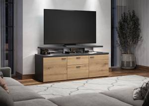 Table TV MoodMedia Marron - En partie en bois massif - 151 x 66 x 47 cm