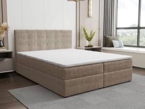 Boxspringbett KIDA Grau - Textil - 165 x 103 x 207 cm