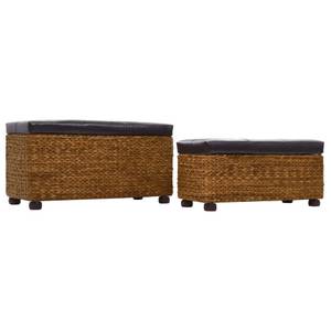 Banc de rangement 295902 (lot de 2) Noir - Marron