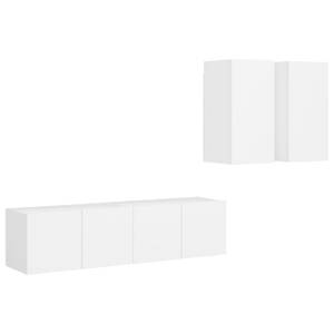 TV-Schrank 4er Set D159 Weiß - 31 x 60 cm