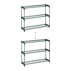 Pflanzenregal 6 Ablagen Grün - Metall - Kunststoff - 91 x 173 x 29 cm