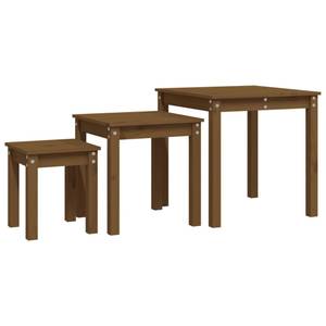 Beistelltische 3er Set D153 Massivholz - 55 x 55 x 55 cm