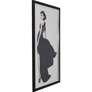 Affiche encadrée Audrey Noir - Papier - 108 x 172 x 4 cm