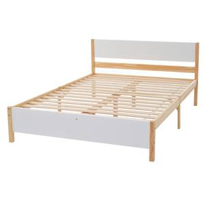 Doppelbett M170-01 Weiß - Holzwerkstoff - 147 x 82 x 207 cm