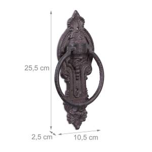 Heurtoir de porte antique Noir - Marron - Métal - 11 x 26 x 3 cm