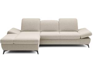 Ecksofa HANNOVER Creme - Bettkasten links - Mit Bettkasten