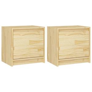 Nachttische 2er Set DE915 Braun - Massivholz - 40 x 40 x 31 cm