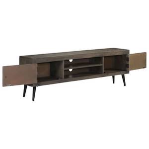 TV-Schrank D777 Grau - Massivholz - 30 x 45 x 140 cm