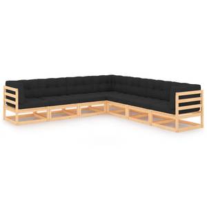 Garten-Lounge-Set (7-teilig) 3083827 Anthrazit - Holz