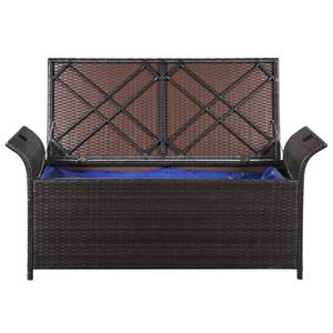 Banc de jardin 3002806 Marron - Métal - Polyrotin - 138 x 60 x 50 cm