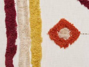 Couverture AMROHA Beige - Orange - Rouge - Jaune - Fibres naturelles - 130 x 1 x 180 cm