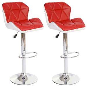 Tabouret de bar A92 (lot de 2) Rouge