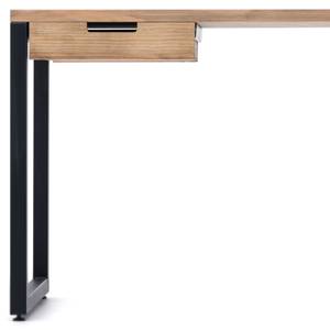 Table  bureau 1 tiroir 60x120x75cm NG-EV Noir - Bois massif - Bois/Imitation - 120 x 73 x 60 cm