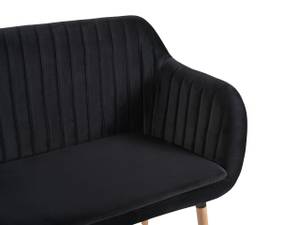 2-Sitzer Sofa TABY Schwarz - Eiche Hell