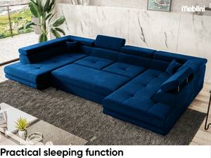 Ecksofa Carl U-Form Blau