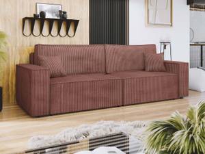 Sofa Karl Cord mit L-Funktion Altrosa