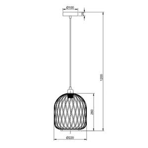 Suspension Azumi en bambou Beige - Bambou - 22 x 120 x 22 cm