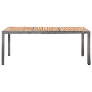 Garten-Essgruppe (9-teilig) 3001857-1 Grau - Kunststoff - Polyrattan - 90 x 75 x 190 cm