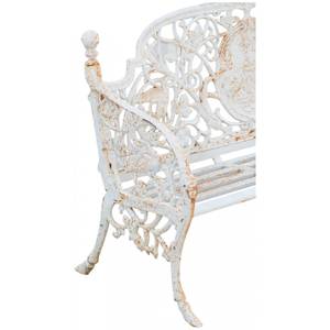 Banc de jardin Art Nouveau Blanc - Métal - 70 x 110 x 184 cm