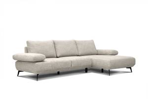 Ecksofa Mello (4-Sitzer) Creme - Ecke davorstehend rechts