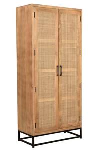 Garderobenschrank CANE Braun - Massivholz - Holzart/Dekor - 80 x 180 x 40 cm