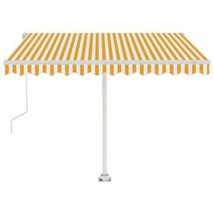 Auvent rétractable 3006545-3 Jaune - 350 x 1 x 350 cm