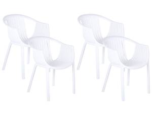 Chaise de salle à manger NAPOLI Blanc - Matière plastique - 55 x 71 x 56 cm