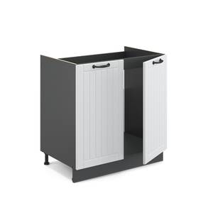 Meuble bas sous-évier Fame-Line 36053 Gris - Blanc - Bois manufacturé - 80 x 82 x 52 cm