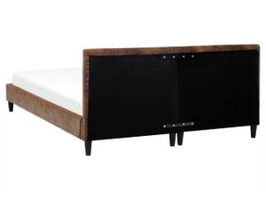 Lit double FITOU Marron - Chêne foncé - Largeur : 170 cm