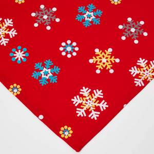 Stoffserviette mit Schneeflocken-Muster Rot - Textil - 45 x 1 x 45 cm