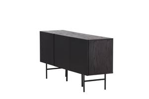 Sideboard Björkön 4 Schwarz - Hochglanz Schwarz