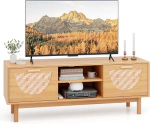 TV-Ständer TH32744ZMDE Weiß - Holzwerkstoff - 35 x 46 x 120 cm