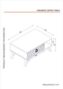 Couchtisch Yakamoz Walnuss Braun - Holzwerkstoff - 90 x 44 x 60 cm