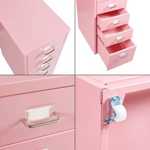 Caisson de bureau Kökar Rose foncé - Hauteur : 69 cm