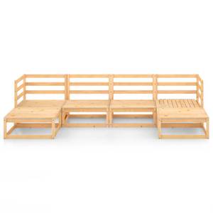 Garten-Lounge-Set (6-teilig) 3009734-1 Braun - Massivholz - Holzart/Dekor - 70 x 30 x 70 cm