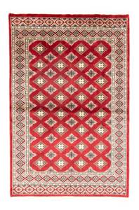 Pakistan Teppich - 181 x 125 cm - rot Rot - Kunststoff - 125 x 1 x 181 cm