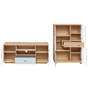 Wohnwand Valente 29 (2-teilig) Grau - Holzwerkstoff - Holzart/Dekor - 250 x 133 x 48 cm