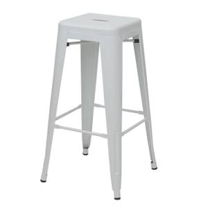 Tabouret de bar A73 métal empilable Blanc