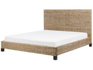 Doppelbett SALBRIS Blau - Braun - Rattan - 192 x 120 x 213 cm