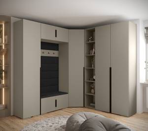 Garderobe Inova 1 Z2 Schwarz - Grau - Schwarz