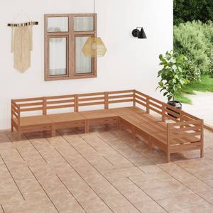 Garten-Lounge-Set Braun - Massivholz - Holzart/Dekor - 64 x 63 x 64 cm