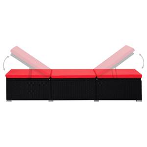 Chaise longue Rouge