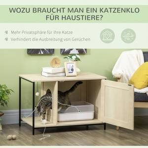 Katzenklo magnetisch Tür D31-062V01AK Braun - Holzwerkstoff - 48 x 55 x 80 cm