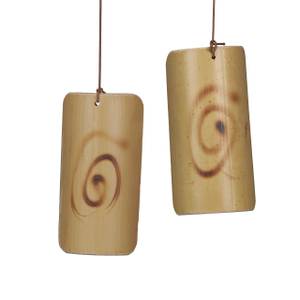 Bambus Windspiel mit 10 Röhrchen Braun - Bambus - 18 x 60 x 7 cm