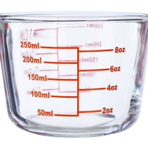 Messbecher Glas 250 ml Rot - Glas - 10 x 7 x 14 cm