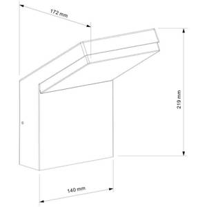 Wandleuchte Tucanae Grau - Metall - 18 x 22 x 18 cm