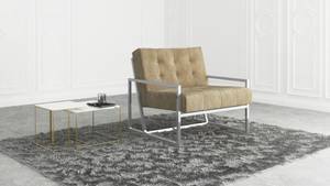 Loungesessel Chicago Beige - Textil - 84 x 81 x 89 cm